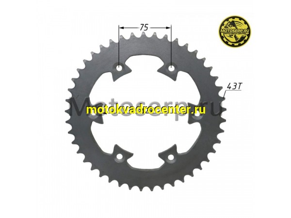 Купить  Звезда ведомая голая (венец) (520-43) (520-43T D-125mm, 6x75mm) BSE J1/J2 (шт) (Велос 2.040.0530 (Велос 30.304.0500 купить с доставкой по Москве и России, цена, технические характеристики, комплектация фото  - motoserp.ru