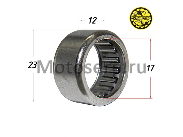 Купить  Подшипник игольчатый 17*23*12  HK1712 прогрессии промежуточная (шт)  (К-дар 2300231 купить с доставкой по Москве и России, цена, технические характеристики, комплектация фото  - motoserp.ru