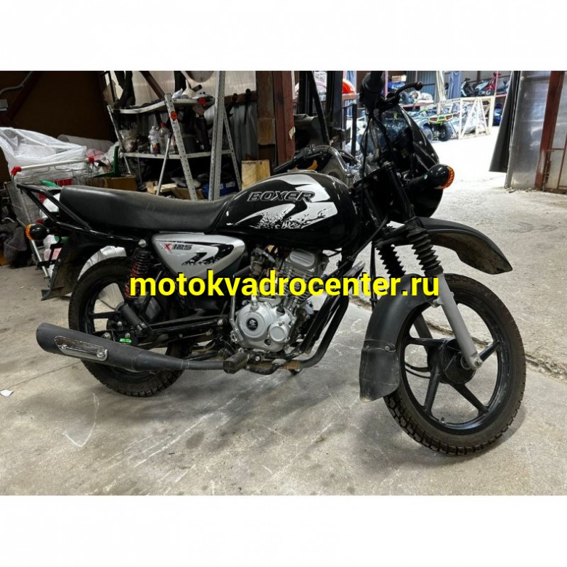 Купить  Мотоцикл Bajaj Boxer 125 X черный, Б/У, состояние нового, пробег1942 (шт) купить с доставкой по Москве и России, цена, технические характеристики, комплектация фото  - motoserp.ru