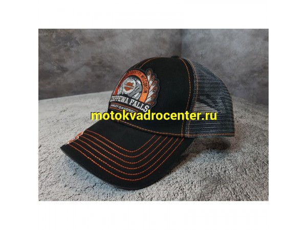 Купить  Бейсболка Harley-Davidson Chippewa Falls (черный/серый/оранжевый) (шт) (МотоЯ купить с доставкой по Москве и России, цена, технические характеристики, комплектация фото  - motoserp.ru