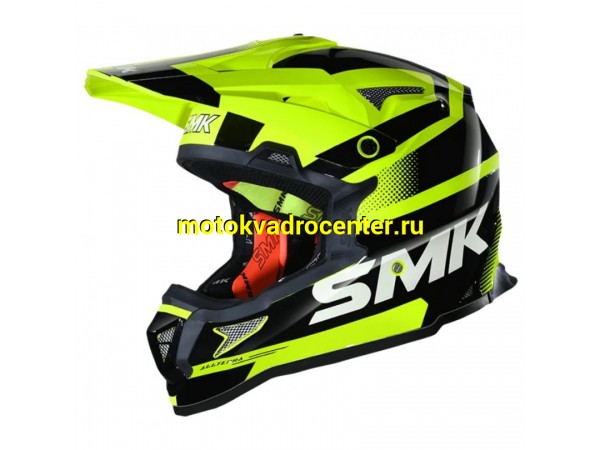 Купить  Шлем Кросс  SMK ALLTERRA X-THROTTLE , цвет жёлтый неон/чёрный (M) (шт) (Bajaj ALLTERRA GL422 купить с доставкой по Москве и России, цена, технические характеристики, комплектация фото  - motoserp.ru