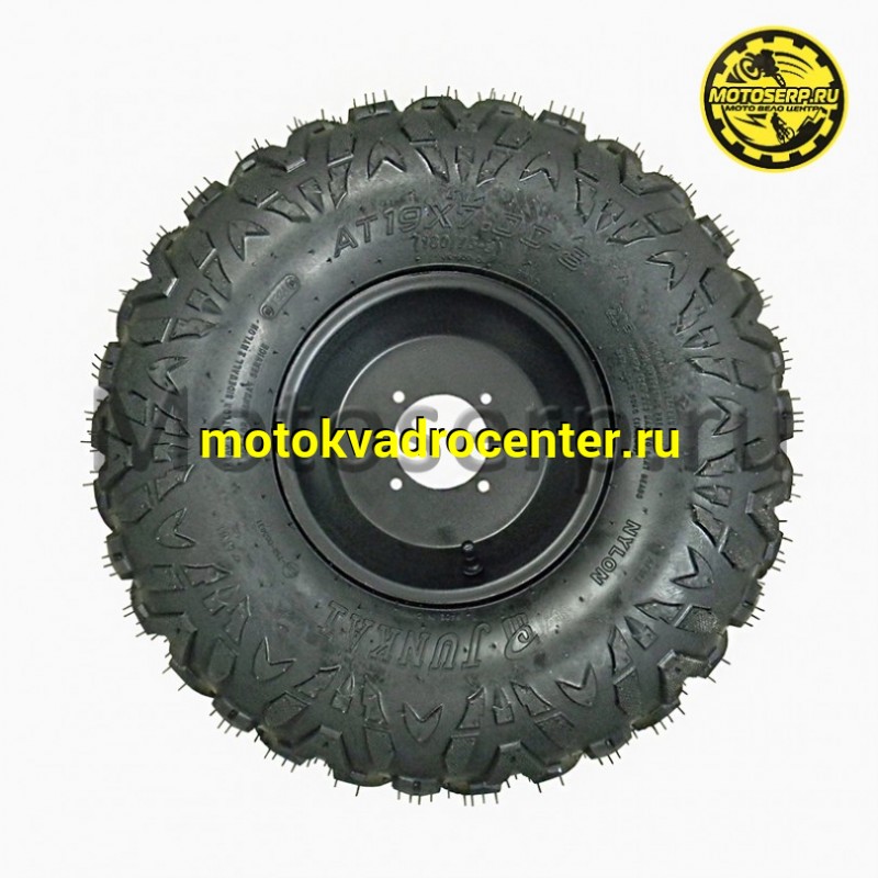 Купить  Колесо ATV  8" в сборе (шина ATV 19x7,00-8 (180х75-8) + диск (4х60mm,D-65mm.металлический) (шт) (Хар купить с доставкой по Москве и России, цена, технические характеристики, комплектация фото  - motoserp.ru