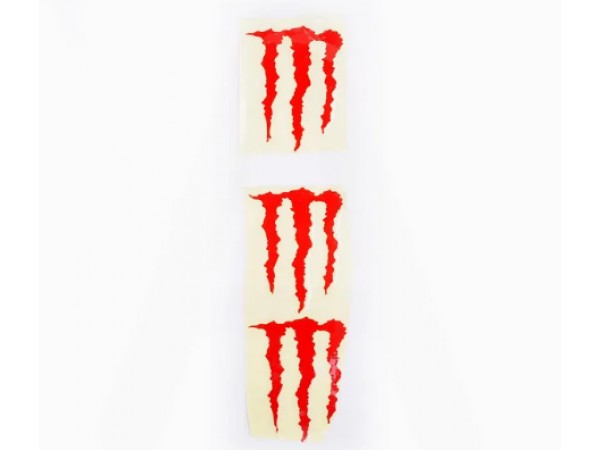 Купить  Наклейка логотип MONSTER ENERGY (5x6см, 3шт, красная) (#HTC10103) N-644 (0 купить с доставкой по Москве и России, цена, технические характеристики, комплектация фото  - motoserp.ru