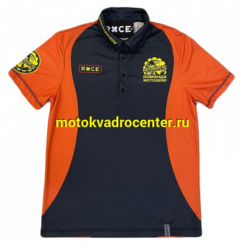 Купить  Поло MotoSerp (черный/оранжевый) размер (L) 50 (шт) (RXCE купить с доставкой по Москве и России, цена, технические характеристики, комплектация фото  - motoserp.ru
