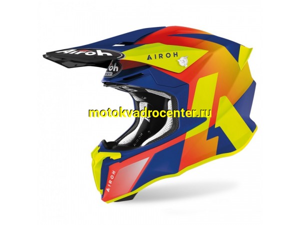Купить  Шлем Кросс AIROH Twist 2.0 Lift AZURE MATT (XXL) (шт) (AIROH TW2LF купить с доставкой по Москве и России, цена, технические характеристики, комплектация фото  - motoserp.ru