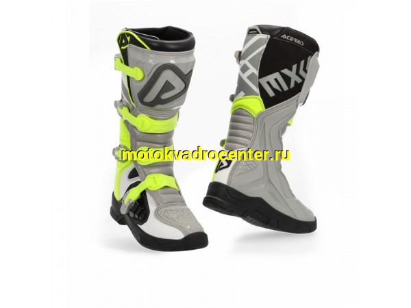 Купить  Мотоботы кросс. ACERBIS X-TEAM серый/ желтый, р-р 43" (NQ) (пар) (RM 107700-5 купить с доставкой по Москве и России, цена, технические характеристики, комплектация фото  - motoserp.ru