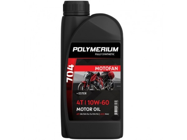 Купить  Масло POLYMERIUM MOTOFAN 704 10W60 4T 1L синт (шт) (plmmf470410601 купить с доставкой по Москве и России, цена, технические характеристики, комплектация фото  - motoserp.ru
