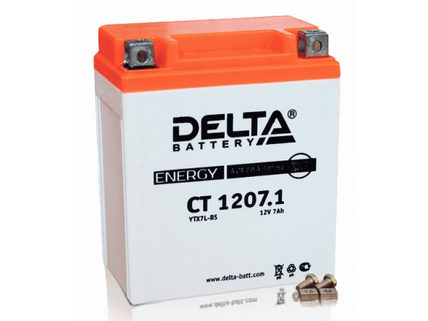 Купить  Аккумулятор 12в  7а (114x70x130) YTX7L-BS (натрий-ионный) Delta (шт) (Алькор N1207.1  купить с доставкой по Москве и России, цена, технические характеристики, комплектация фото  - motoserp.ru