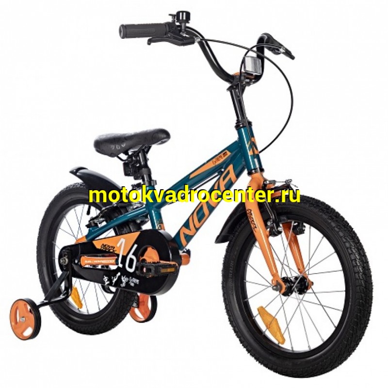 Купить  16" NOVATRACK EXTREME синий/ор (НОВАТРЕК ЭКСТРИМ) 16"; 1ск ; рама-алюм; тормоз-V-Brake (шт) (ART (M купить с доставкой по Москве и России, цена, технические характеристики, комплектация фото  - motoserp.ru