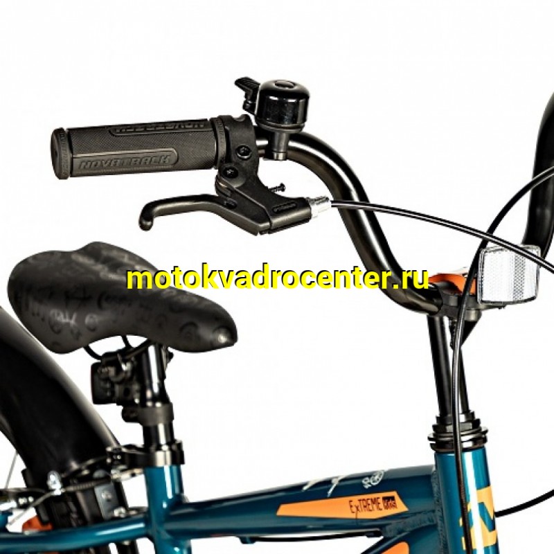 Купить  16" NOVATRACK EXTREME синий/ор (НОВАТРЕК ЭКСТРИМ) 16"; 1ск ; рама-алюм; тормоз-V-Brake (шт) (ART (M купить с доставкой по Москве и России, цена, технические характеристики, комплектация фото  - motoserp.ru