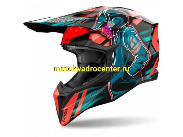 Купить  Шлем Кросс AIROH WRAAAP CYBER ORANGE GLOSS (L) (шт) (AIM WRC32-L купить с доставкой по Москве и России, цена, технические характеристики, комплектация фото  - motoserp.ru