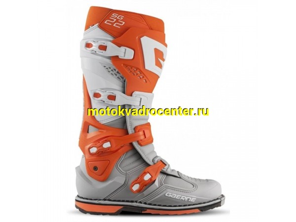 Купить  Мотоботы кросс. GAERNE SG-22 Euro Orange/White/Grey р-р 43" 2262-008-43 (NQ) (пар) (JP купить с доставкой по Москве и России, цена, технические характеристики, комплектация фото  - motoserp.ru