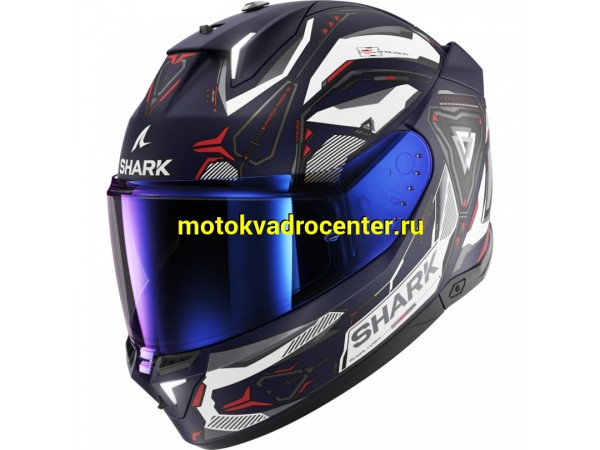 Купить  Шлем закрытый интеграл SHARK SKWAL i3 LINIK MAT Blue/White/Red (XL) (шт) (SHARK HE0823E-BWR-XL купить с доставкой по Москве и России, цена, технические характеристики, комплектация фото  - motoserp.ru