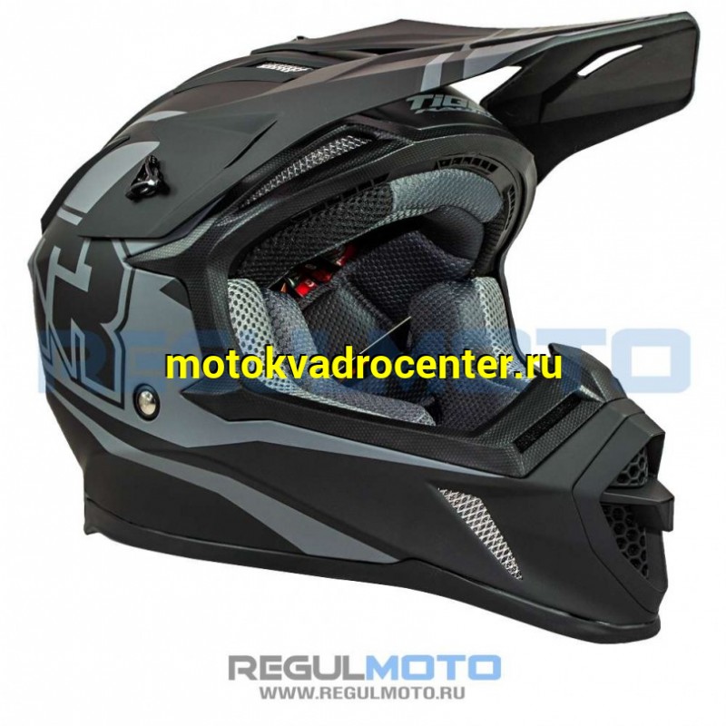 Купить  Шлем Кросс KIOSHI TR H637 черный/серый  р-р XXL (шт) (Regul 111222-25 купить с доставкой по Москве и России, цена, технические характеристики, комплектация фото  - motoserp.ru