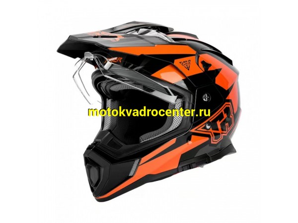 Купить  Шлем Кросс KIOSHI TR (мотард) черный/оранжевый  р-р S  1390гр (шт)  (Regul 100100-26 купить с доставкой по Москве и России, цена, технические характеристики, комплектация фото  - motoserp.ru