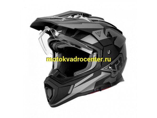 Купить  Шлем Кросс KIOSHI TR (мотард) черный/серый  р-р S  1390гр (шт)  (Regul 100100-31 купить с доставкой по Москве и России, цена, технические характеристики, комплектация фото  - motoserp.ru