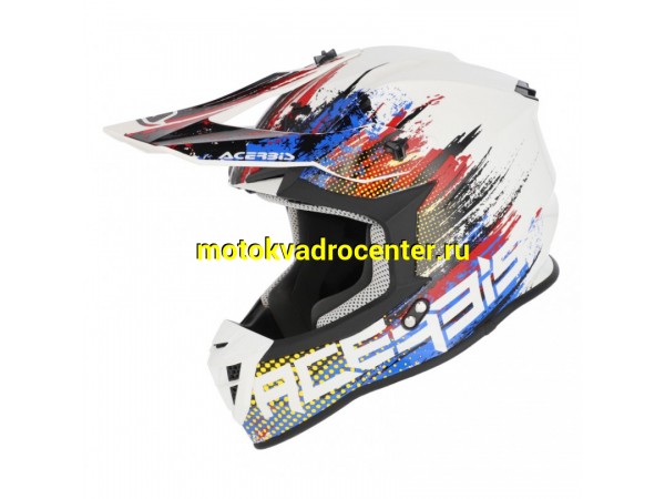 Купить  Шлем Кросс Acerbis Linear 22-06 White/Blue/Red (S) (шт) (Acerbis 0025316.034.062 купить с доставкой по Москве и России, цена, технические характеристики, комплектация фото  - motoserp.ru