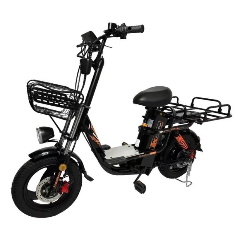 Купить  Электрокомплект 16" 1200 Вт Курьерский KG V3 PRO PLUS (21Ah) рама-сталь, тормз - гидр.Disk, съёмная Li-ion батарея 60V, 21Ah  (шт) (Кит купить с доставкой по Москве и России, цена, технические характеристики, комплектация фото  - motoserp.ru