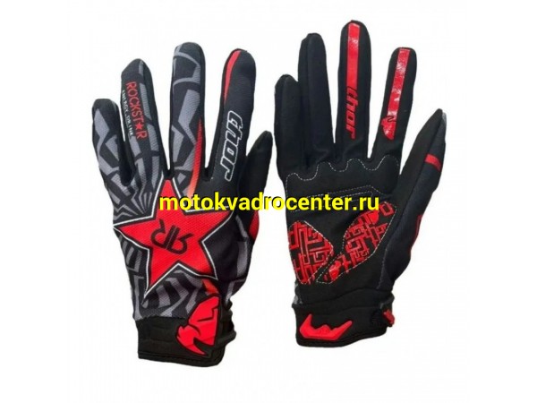 Купить  Перчатки  Thor Rockstar черный/красный р-р (XXL) (реплика) (пар) (Кокурин  купить с доставкой по Москве и России, цена, технические характеристики, комплектация фото  - motoserp.ru