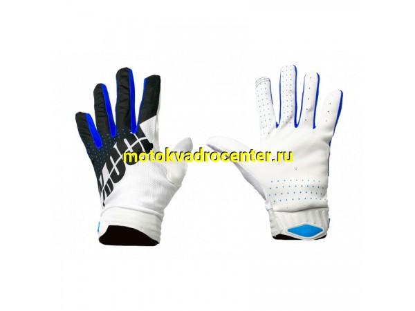 Купить  Перчатки 100% Ridefit Glove Fluo синий/белый/черные (XXL) (реплика) (пар) (Кокурин купить с доставкой по Москве и России, цена, технические характеристики, комплектация фото  - motoserp.ru