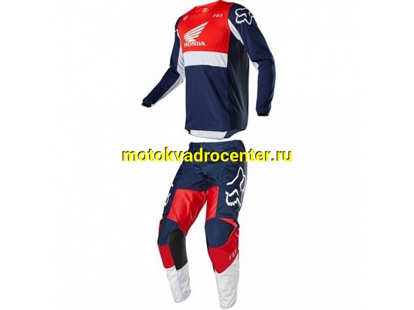 Купить  Джерси + штаны  для мотокроса (футболка и штаны) FOX Racing 180 Honda красный/синий L (комп) (МотоЯ купить с доставкой по Москве и России, цена, технические характеристики, комплектация фото  - motoserp.ru