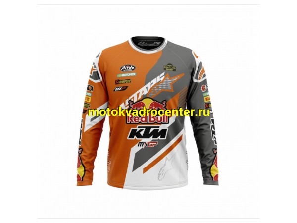 Купить  Джерси (футболка для мотокросса) V-RUS AlpineStars KTM (цвет: Red Bull (оранжевый/серый) (L) (шт) (МотоЯ купить с доставкой по Москве и России, цена, технические характеристики, комплектация фото  - motoserp.ru