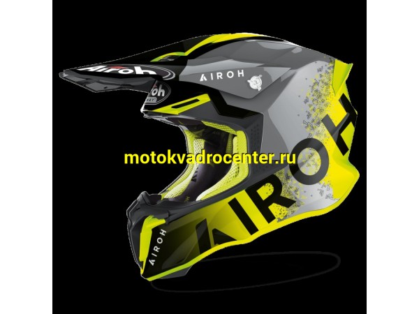 Купить  Шлем Кросс AIROH TWIST 2.0 BIT (YELLOW GLOSS) (XL) (шт) (AIROH купить с доставкой по Москве и России, цена, технические характеристики, комплектация фото  - motoserp.ru