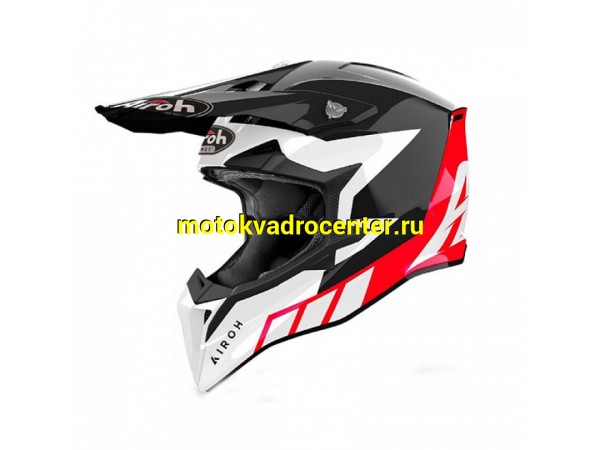 Купить  Шлем Кросс AIROH WRAAAP RELOADED RED GLOSS (M) (шт) (AIROH купить с доставкой по Москве и России, цена, технические характеристики, комплектация фото  - motoserp.ru