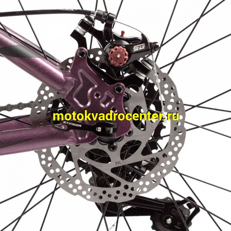 Купить  27.5" STINGER LAGUNA фиолетовый (16”) (СТИНГЕР ЛАГУНА) 27,5”; горный; ск; рама-алюминий; тормоз-Disk (шт) (ART  купить с доставкой по Москве и России, цена, технические характеристики, комплектация фото  - motoserp.ru