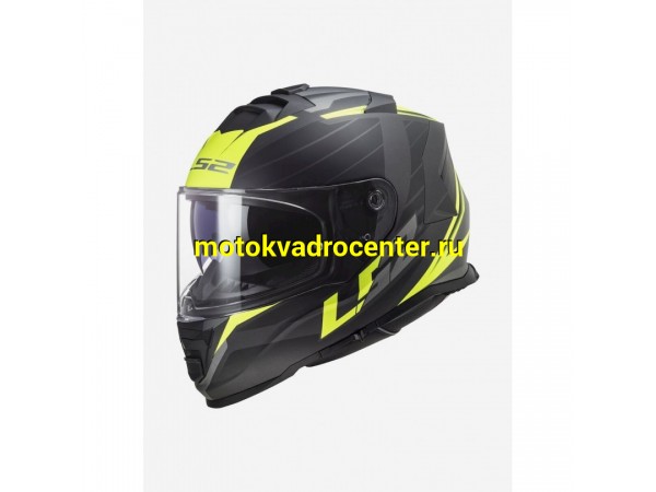 Купить  Шлем закрытый LS2 FF800 STORM NERVE Matt Black Yellow (XXL) интеграл (шт) (LS2 купить с доставкой по Москве и России, цена, технические характеристики, комплектация фото  - motoserp.ru