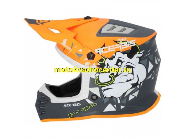 Купить  Шлем Кросс (Детский) Acerbis PROFILE JUNIOR Orange/Grey (YS) (шт) (Acerbis 0025401.207.050 купить с доставкой по Москве и России, цена, технические характеристики, комплектация фото  - motoserp.ru