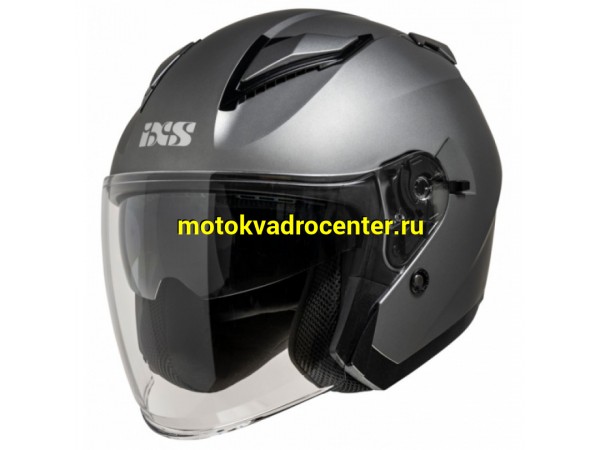 Купить  Шлем открытый  со стеклом IXS 868 LV X10058 M99 цвет серый р-р S (шт) (IXS X10058_M99_S купить с доставкой по Москве и России, цена, технические характеристики, комплектация фото  - motoserp.ru