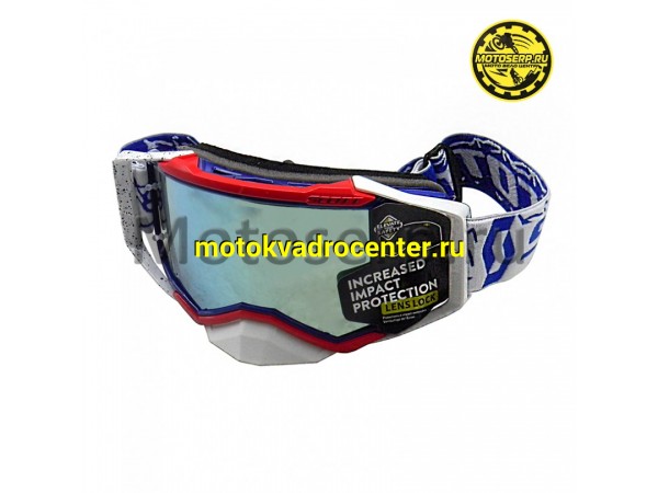 Купить  Очки мото Кросс Scott Prospect Cross White/Red/Blue (шт) (Кокурин купить с доставкой по Москве и России, цена, технические характеристики, комплектация фото  - motoserp.ru