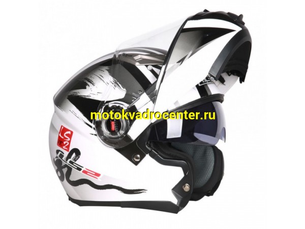 Купить  Шлем трансформер (модуляр) LS2 FF370 БЕЛЫЙ-СЕРЫЙ р-р. XXL (шт) (Кокурин купить с доставкой по Москве и России, цена, технические характеристики, комплектация фото  - motoserp.ru