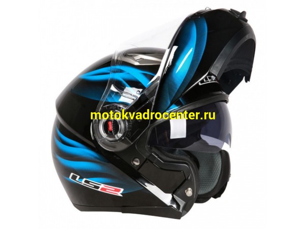 Купить  Шлем трансформер (модуляр) LS2 FF370 ЧЕРНЫЙ-СИНИЙ р-р. L (шт) (Кокурин купить с доставкой по Москве и России, цена, технические характеристики, комплектация фото  - motoserp.ru