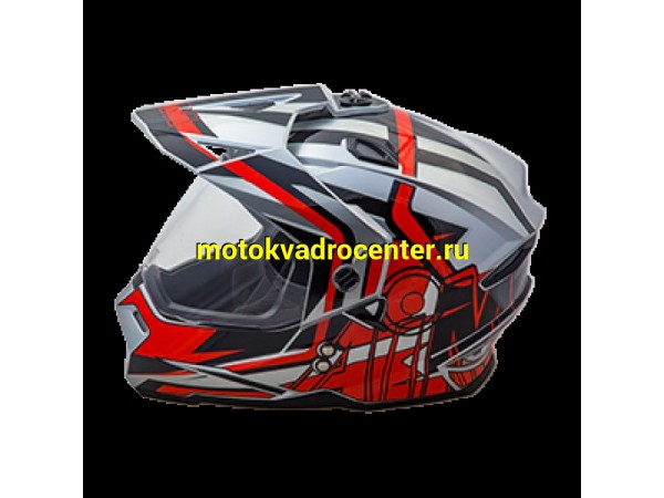 Купить  Шлем Кросс AIM JK802S (мотард) Red/Black/Grey (красный, черный, серый) (XXXL) (шт) (AIM 802-013-XXXL купить с доставкой по Москве и России, цена, технические характеристики, комплектация фото  - motoserp.ru