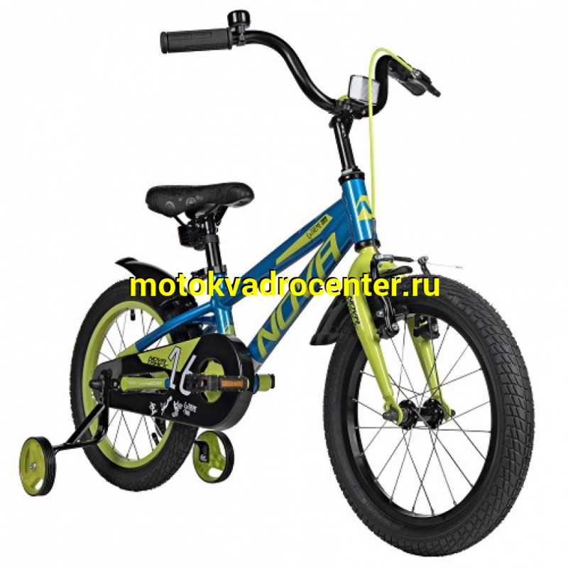 Купить  16" NOVATRACK EXTREME синий/зл (НОВАТРЕК ЭКСТРИМ) 16"; 1ск ; рама-алюм; тормоз-V-Brake (шт) (ART (M купить с доставкой по Москве и России, цена, технические характеристики, комплектация фото  - motoserp.ru