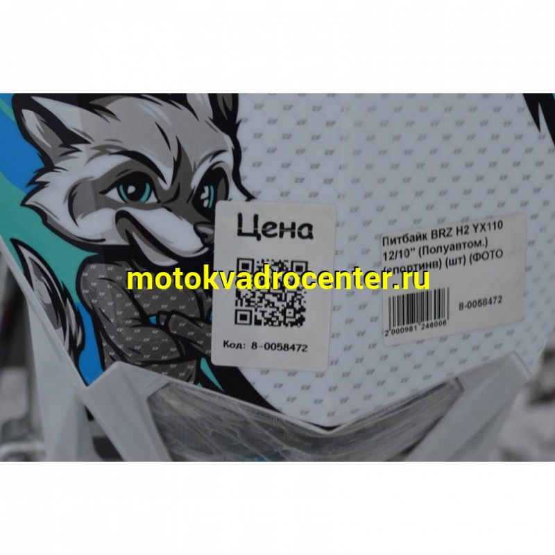 Купить  Питбайк BRZ H2 YX110  12/10" (Полуавтом.) (спортинв) (шт)  купить с доставкой по Москве и России, цена, технические характеристики, комплектация фото  - motoserp.ru