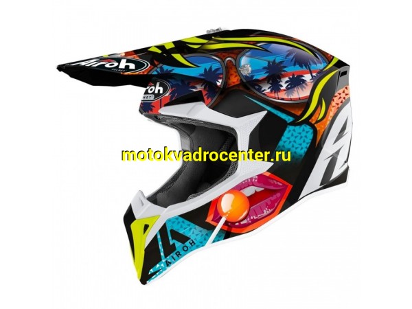 Купить  Шлем Кросс AIROH WRAAP COLOR LOLLIPOP gloss (XL) (шт) (AIROH WRAL35-XL купить с доставкой по Москве и России, цена, технические характеристики, комплектация фото  - motoserp.ru