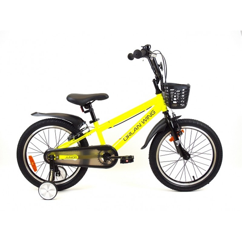 Купить  18" ORLAN WING JUNIOR желтый (Орлан Винг Джуниор) 18"; 1ск; рама-сталь; тормоз-V-brake (шт) (ART купить с доставкой по Москве и России, цена, технические характеристики, комплектация фото  - motoserp.ru