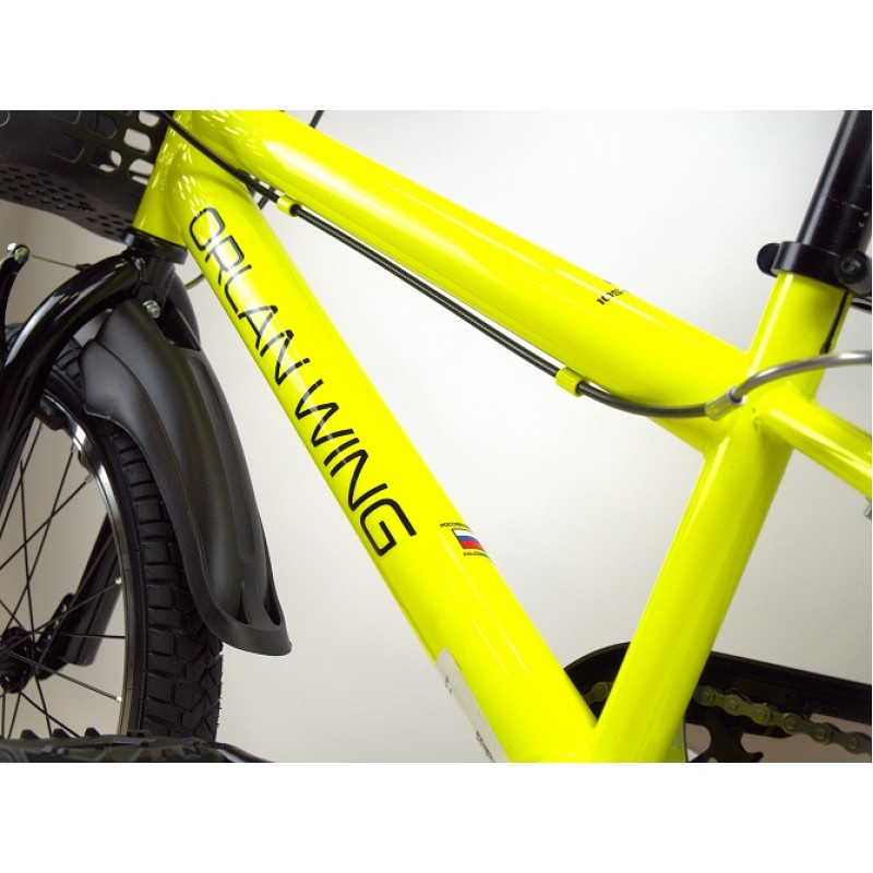 Купить  18" ORLAN WING JUNIOR желтый (Орлан Винг Джуниор) 18"; 1ск; рама-сталь; тормоз-V-brake (шт) (ART купить с доставкой по Москве и России, цена, технические характеристики, комплектация фото  - motoserp.ru