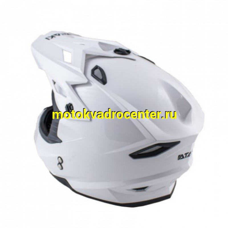 Купить  Шлем Кросс Ataki JK801 Solid белый глянцевый  р-р S  1150гр (шт)  (SM 880-7737 купить с доставкой по Москве и России, цена, технические характеристики, комплектация фото  - motoserp.ru