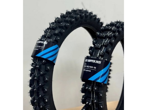 Купить  Покрышка Кросс/эндуро/питбайк 16/19"  90/100-16, 70/100-19 Ice gripper Entry шипованная зимняя (N/Q) (компл)  (O-N купить с доставкой по Москве и России, цена, технические характеристики, комплектация фото  - motoserp.ru