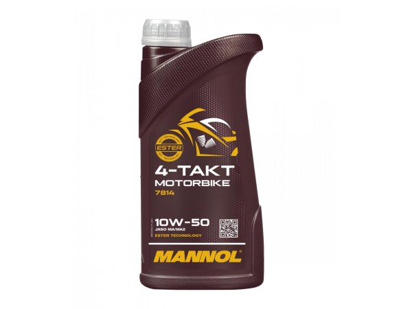 Купить  Масло MANNOL MOTORBIKE 7814 10W50 (синтет.) 1л  (шт) (MANNOL 7814 купить с доставкой по Москве и России, цена, технические характеристики, комплектация фото  - motoserp.ru