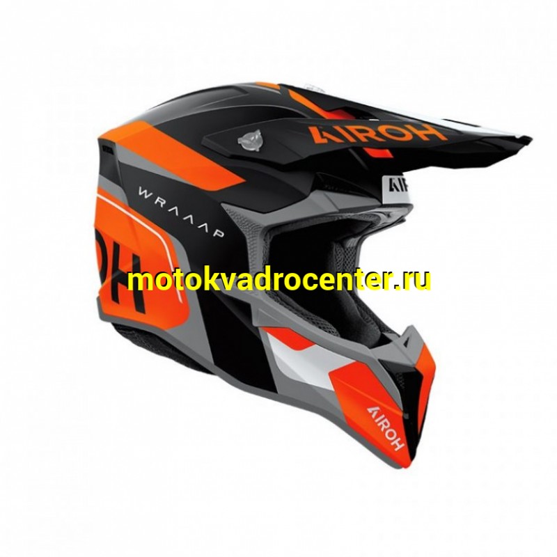 Купить  Шлем Кросс AIROH WRAAAP CONQUER ORANGE MATT (XL) (шт) (AIROH WRAC32-XL купить с доставкой по Москве и России, цена, технические характеристики, комплектация фото  - motoserp.ru