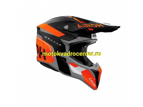 Купить  Шлем Кросс AIROH WRAAAP CONQUER ORANGE MATT (M) (шт) (AIROH WRAC32-M купить с доставкой по Москве и России, цена, технические характеристики, комплектация фото  - motoserp.ru