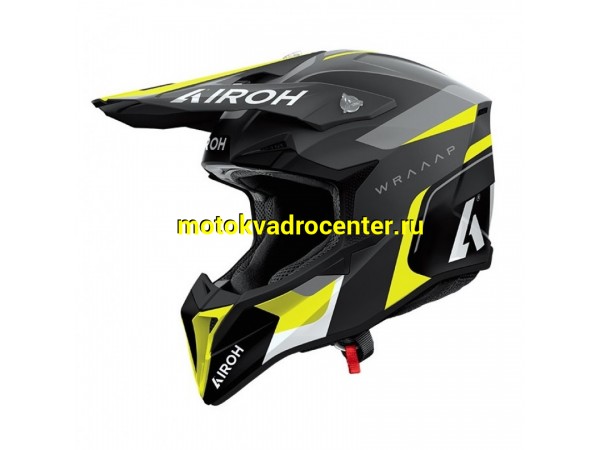 Купить  Шлем Кросс AIROH WRAAAP CONQUER YELLOW MATT (XXL) (шт) (AIROH WRAC31-XXL купить с доставкой по Москве и России, цена, технические характеристики, комплектация фото  - motoserp.ru