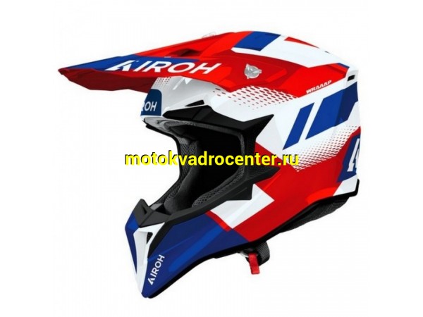 Купить  Шлем Кросс AIROH WRAAAP VISION RED/BLUE GLOSS (XL) (шт) (AIROH WRAV55-XL купить с доставкой по Москве и России, цена, технические характеристики, комплектация фото  - motoserp.ru
