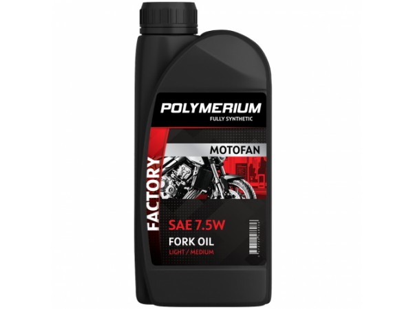 Купить  Масло POLYMERIUM MOTOFAN FORK OIL FACTORY&nbsp;MEDIUM 7.5W 1L синт (вилочное гидравлическое масло) (шт) (plmmffof751 купить с доставкой по Москве и России, цена, технические характеристики, комплектация фото  - motoserp.ru