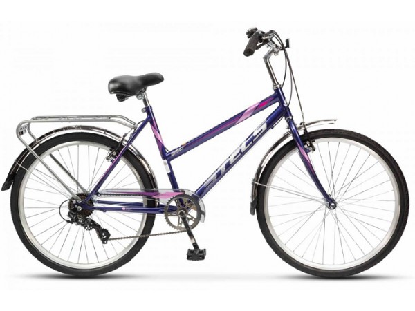 Купить  26" STELS LEGENDA 250 26V фиолетовый (СТЕЛС ЛЕГЕНДА 260 26В) 26"; 7ск; рама-сталь; тормоз-V-Brake; багажник (шт) (ART купить с доставкой по Москве и России, цена, технические характеристики, комплектация фото  - motoserp.ru